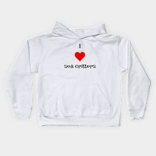 I Love Sea Critters Kids Hoodie